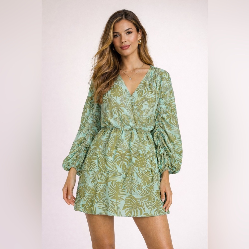To My Lovers Botanical Print Mini Dress
